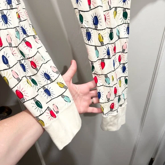 Hanna Andersson Women’s Holiday Long John Pajama Set Bright Blubs Christmas - Picture 11 of 11